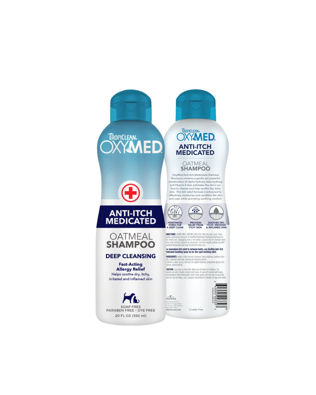 Champú medicinal antipicazón para mascotas. 20 oz (591 mililitros mL)