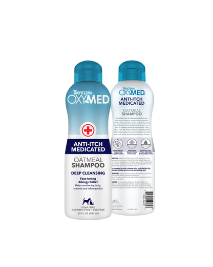 Champú medicinal antipicazón para mascotas. 20 oz (591 mililitros mL)