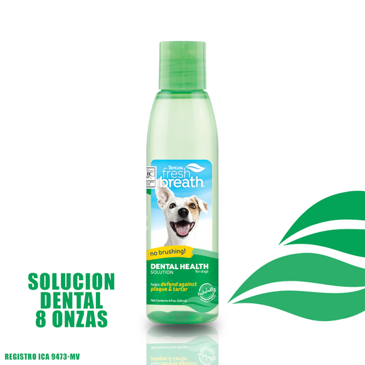 TropiClean - Solución de Salud Dental Para Control de Placa y Sarro Para Perros.