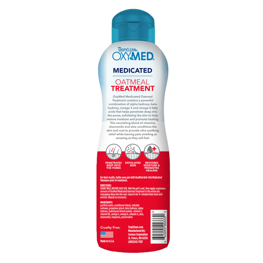 Tropiclean Oxymed® ANTI-ITCH Acondicionador OxyMed Medicado - 20oz (592 ml)