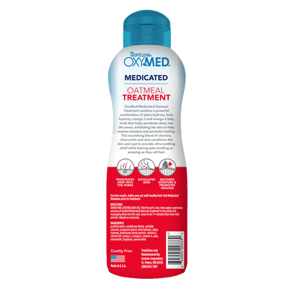 Tropiclean Oxymed® ANTI-ITCH Acondicionador OxyMed Medicado - 20oz (592 ml)