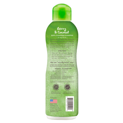 Tropiclean® Shampoo de limpieza profunda de Bayas y Coco para Perros y Gatos.