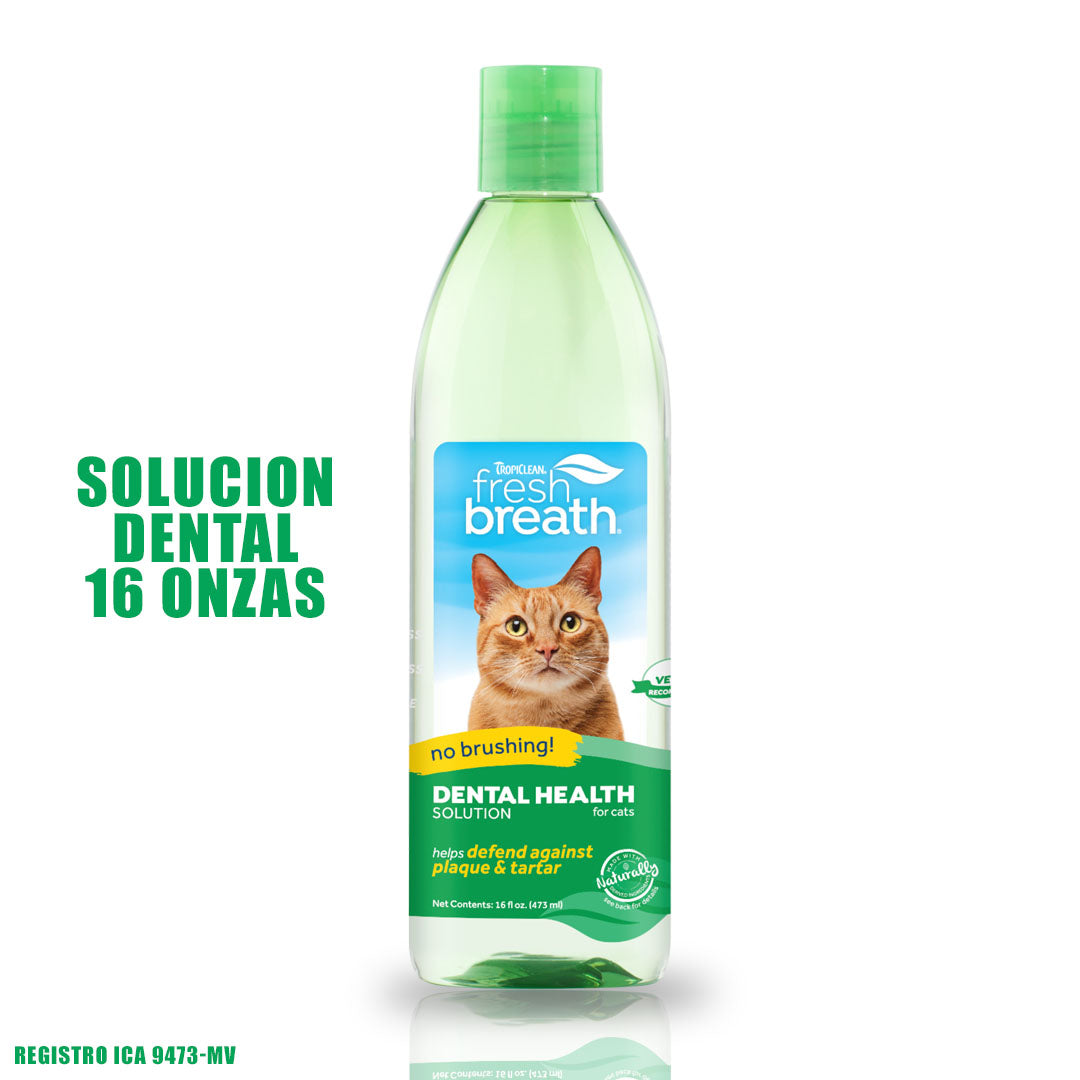 TropiClean - Solución de Salud Dental Para Control de Placa y Sarro Para Gatos