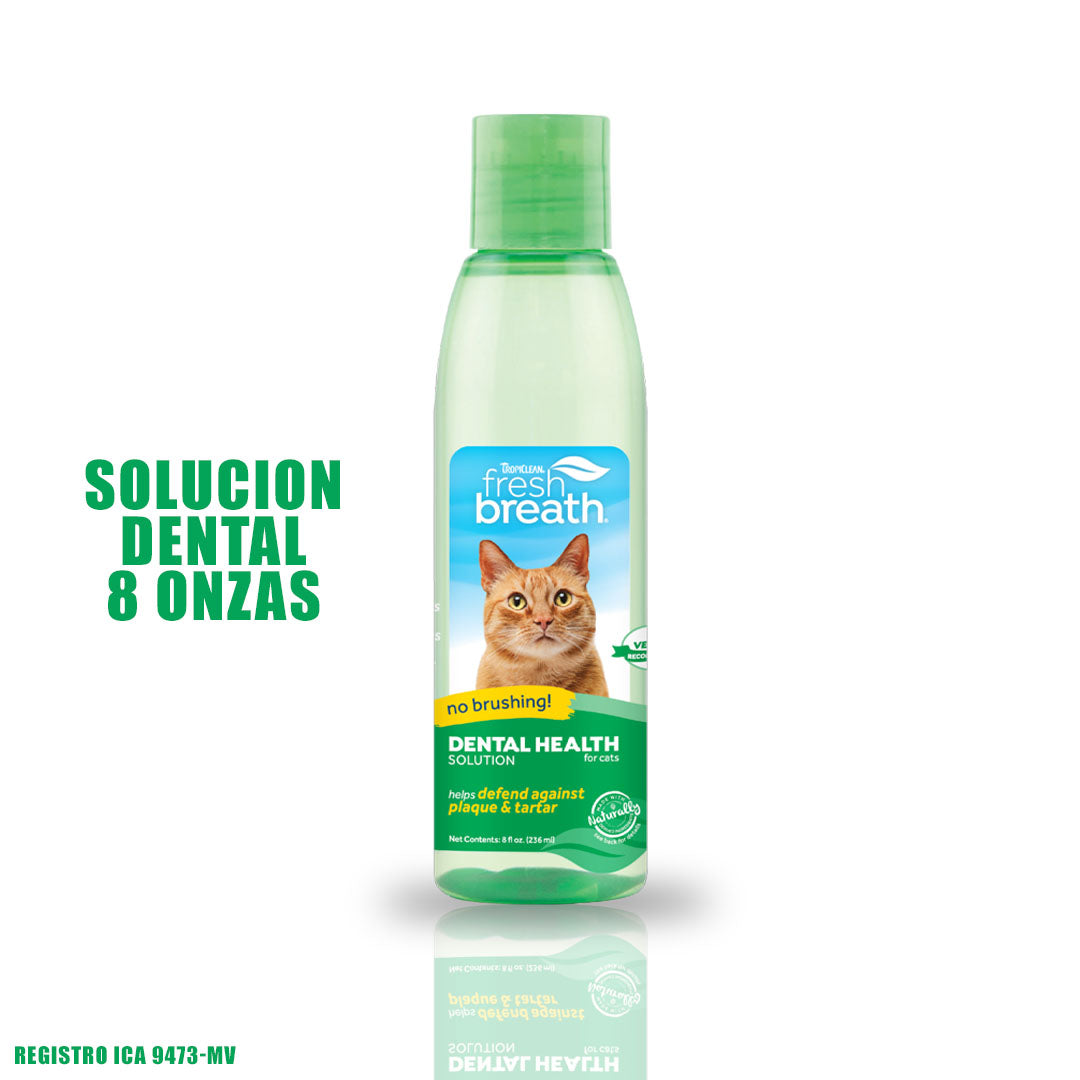 TropiClean - Solución de Salud Dental Para Control de Placa y Sarro Para Gatos